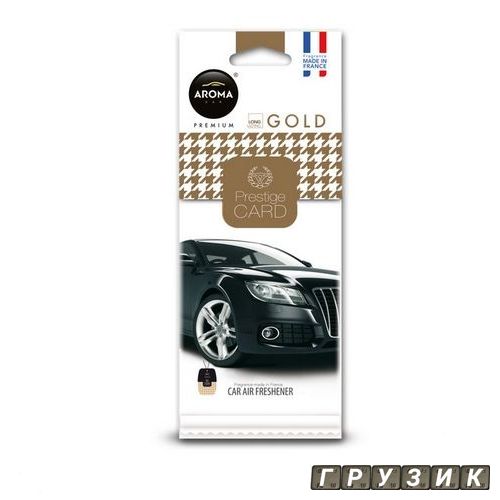 Ароматизатор Aroma Car Prestige листочек Gold - золото