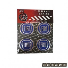 Эмблемы на колпаки Fiat синий 4 шт в комплекте цена за комплект