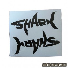 Наклейка Акула Shark 14 см х 7 см 2 шт в комплекте цена за комплект