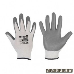 Перчатки защитные NITROX WHITE нитрил размер 9 RWNWH9 Bradas