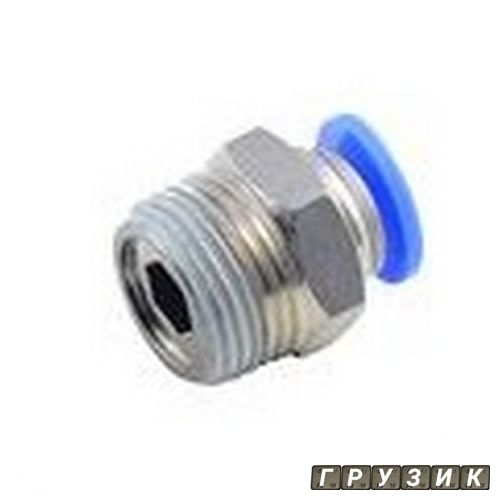 Фитинг для пластиковых трубок 6 мм с наружной резьбой 1/4 RF-SPC06-02 Rock Force