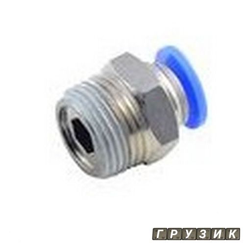 Фитинг для пластиковых трубок 8 мм с наружной резьбой 1/4 RF-SPC08-02 Rock Force