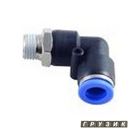 Фитинг угловой для пластиковых трубок 8 мм с наружной резьбой 1/4 RF-SPL08-02 Rock Force