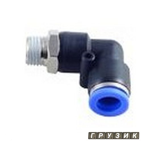 Фитинг угловой для пластиковых трубок 10 мм с наружной резьбой 1/8 RF-SPL10-01 Rock Force