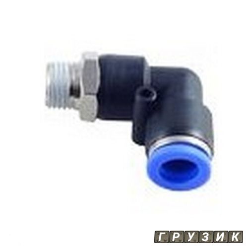 Фитинг угловой для пластиковых трубок 12 мм с наружной резьбой 1/2 RF-SPL12-04 Rock Force