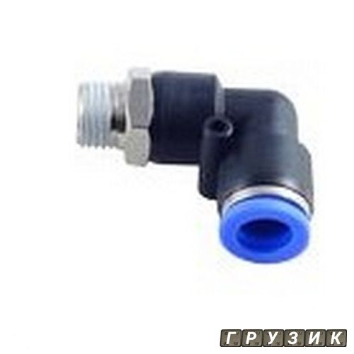 Фитинг угловой для пластиковых трубок 12 мм с наружной резьбой 1/4 RF-SPL12-02 Rock Force