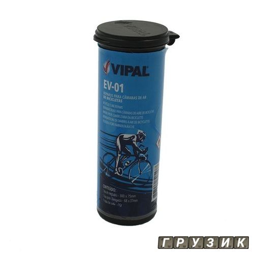 Аптечка для ремонта велокамер EV-01 Vipal латка 300 х 75 мм клей 15 гр шарошка