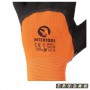 Перчатка оранжевая вязанная синтетическая усиленная покрытая черным вспененым латексом 10 SP-0117 Intertool