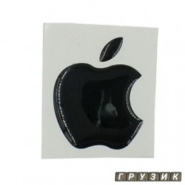 Эмблема силиконовая Apple черный 4 см х 5 см