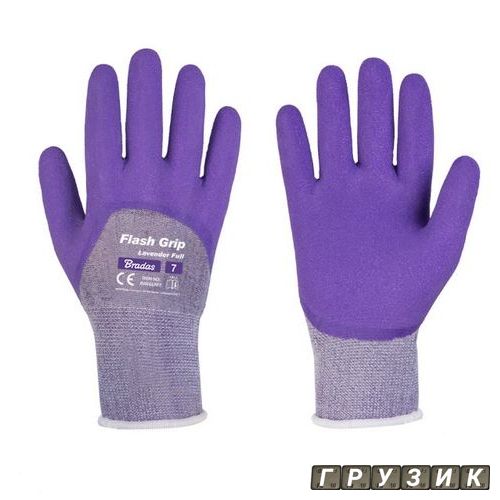Перчатки защитные Flash Grip Lavender Full размер 7 RWFGLRF7 Bradas