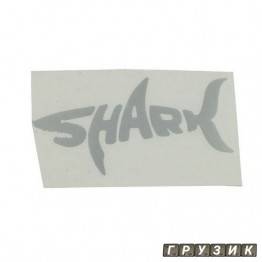Наклейка Shark серая 10 см х 5 см