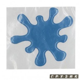 Эмблема силиконовая Клякса синяя 8 см х 8 см