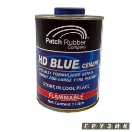 Клей для ремонта камер и шин Patch Rubber HD синий банка с кистью 1000 мл