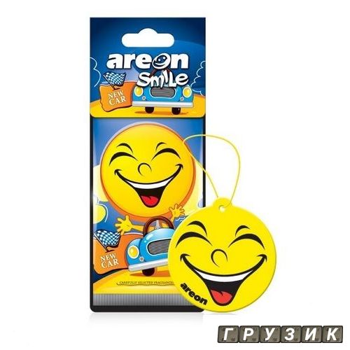 Ароматизатор Areon листочек Smile Dry New Car новая машина