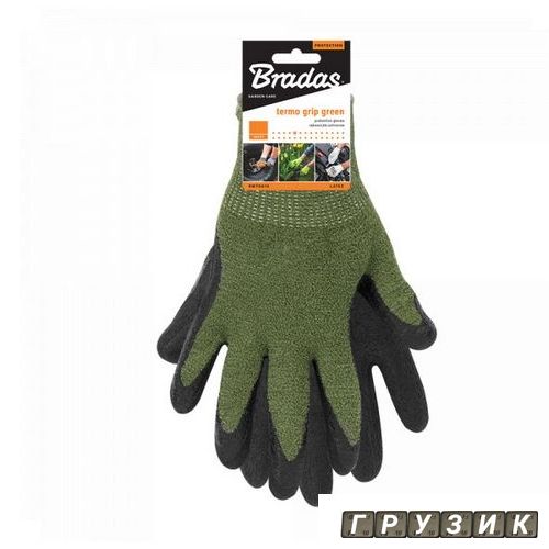 Перчатки защитные TERMO GRIP GREEN латекс размер 10 RWTGG10 Bradas