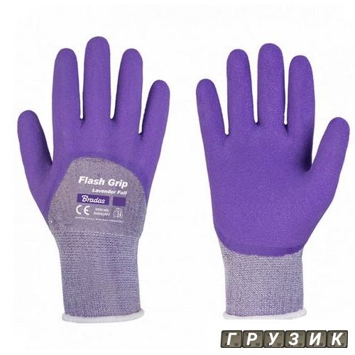 Перчатки защитные FLASH GRIP LAVENDER FULL размер 6 RWFGLRF6 Bradas