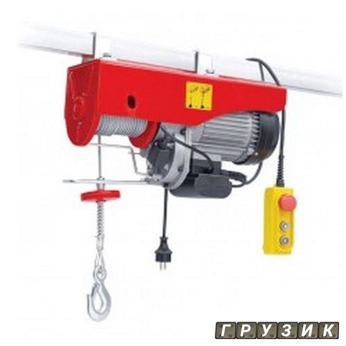 Лебедка электрическая 220/230В 900Вт 250/500 кг трос 4.2 мм x 12 м GT1482 Intertool