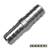 Соединитель для шланга 2x10мм Stal-Chrom SE1-1P10/STEEL Bradas