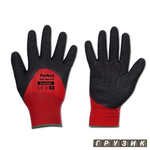 Перчатки защитные Perfect Grip Red Full латекс размер 9 RWPGRDF9 Bradas