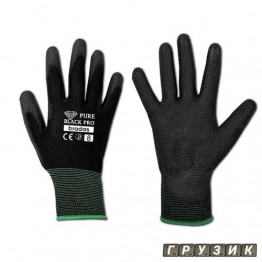 Перчатки защитные Pure Black Pro полиуретан размер 11 RWPBCP11 Bradas