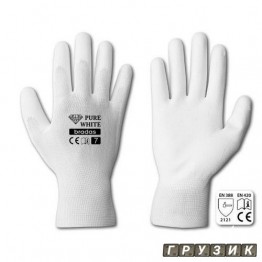 Перчатки защитные Pure White полиуретан размер 10 RWPWH10 Bradas
