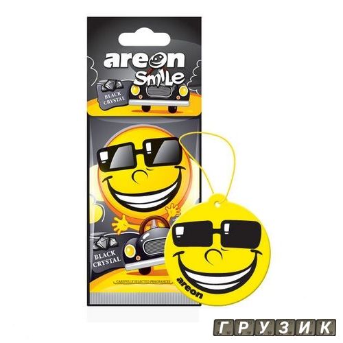 Ароматизатор Areon (листочек) Smile Dry - Black Cristal