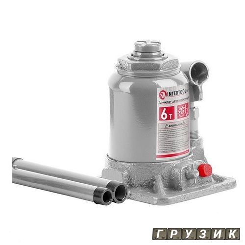 Домкрат бутылочный 2-х штоковый 6т GT0033 Intertool