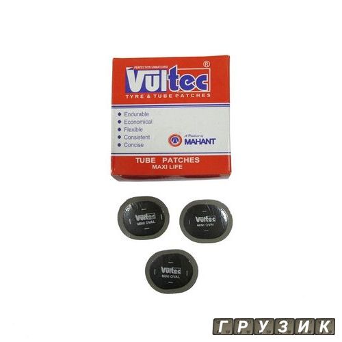 Латка камерная 16V Mini Oval 40х30 мм Vultec